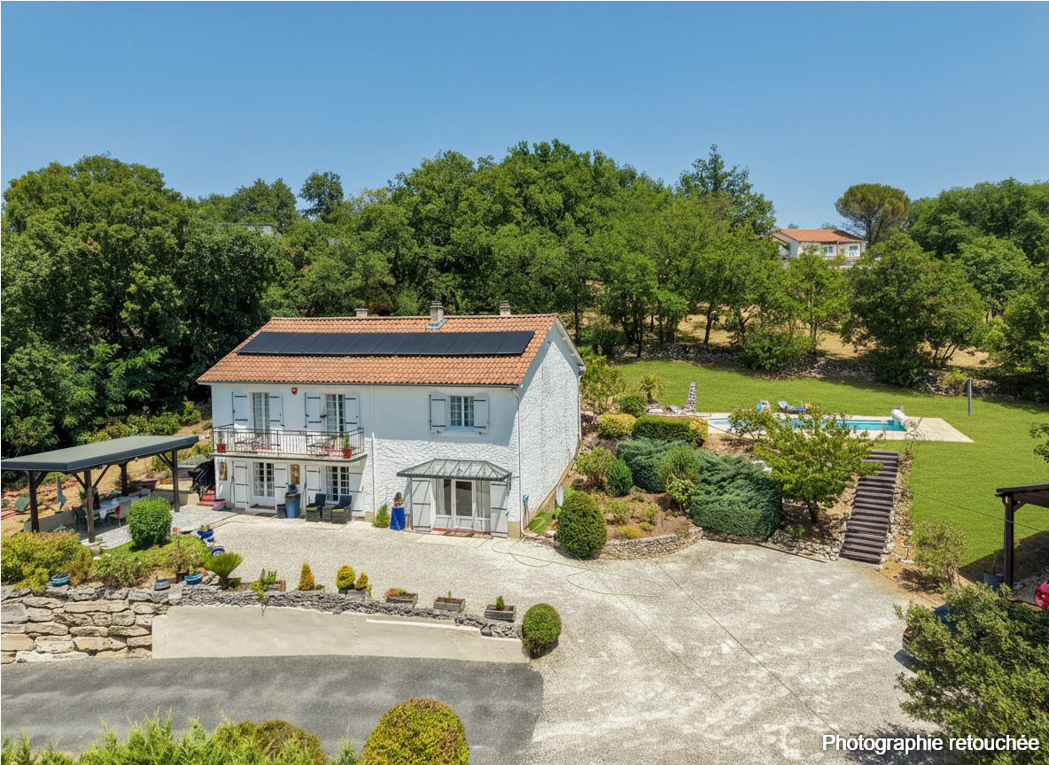 Secteur Carlux - Ravissante Maison en excellent état avec vue imprenable, piscine chauffée et garage