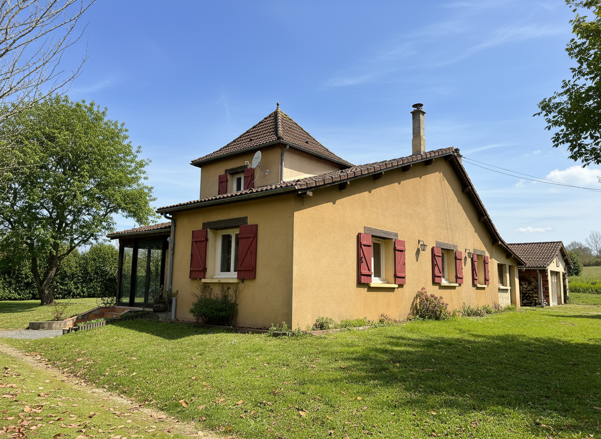 En Périgord Noir, sur les hauteurs de TAMNIES, maison de 120 m² située au calme avec jolie vue.