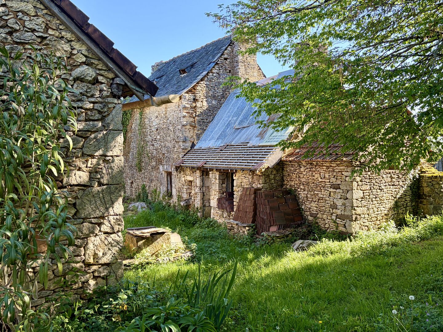 Fermette à rénover sur les hauteurs du charmant village de La Cassagne en Périgord Noir. Jardin de 2000 m². 