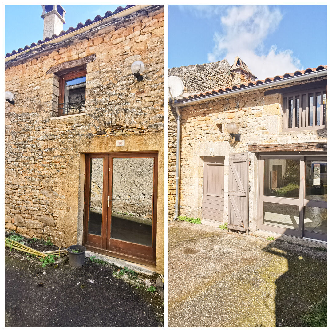 Set of two village houses