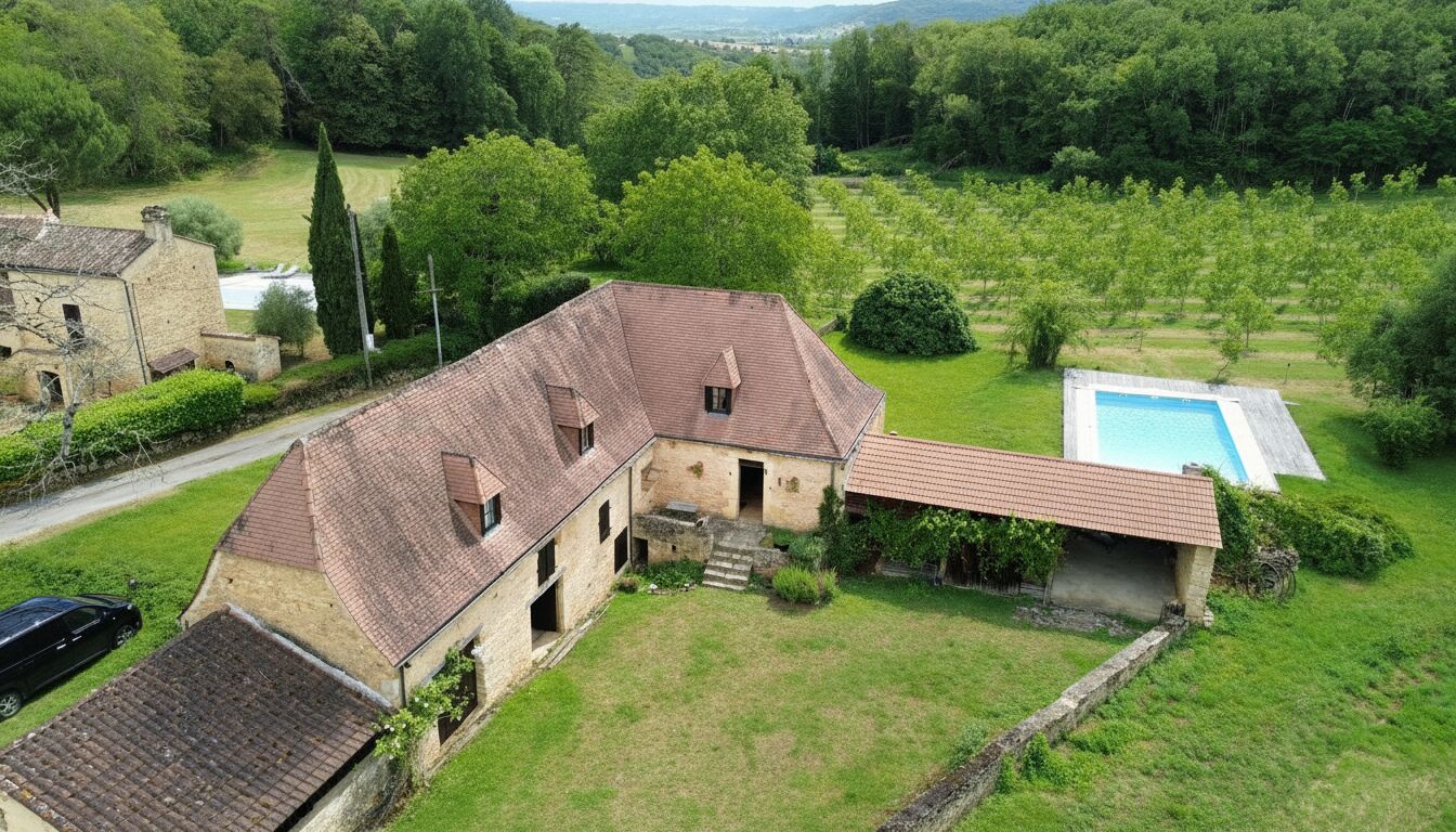 Maison périgourdine de caractère avec dépendances et piscine – Castelnaud-la-Chapelle – Périgord Noir
