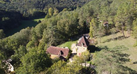Delightful, authentic honey-coloured stone Dordogne house with an independent guest wing in a splendid tower, located in the charming commune of village of St Leon-sur-Vezere.