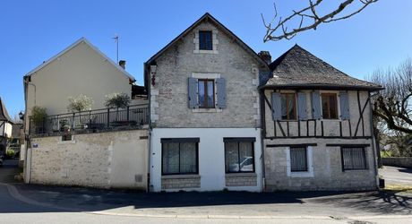In a typical Périgord Noir village, on the banks of a river, large village house with terrace, bright and in very good condition.