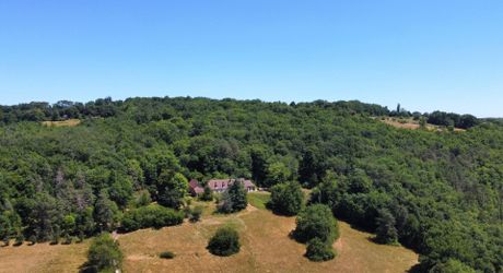 In Périgord Noir, in the Vézère valley, on over 6 hectares, property with lovely views comprising a large main house and a guest house.