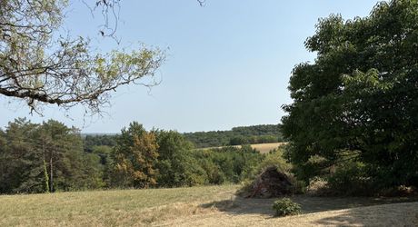 En Périgord Noir, propriété de caractère en pierre au calme avec jolie vue, comprenant maison principale, maison d’amis et piscine.