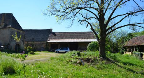 Entre Montignac et Sarlat, propriété typique du Périgord à rénover avec partie habitable. Terrain d'environ 3 hectares en nature de terre agricole libre.
