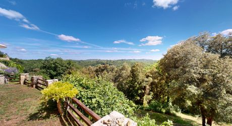 Superbe ensemble périgourdin en plein coeur du Périgord Noir. Belle vue. Piscine couverte. Terrain de 4 ha 80 environ.