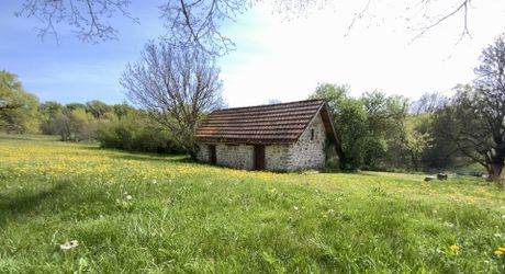 For sale, sector Coeur de Causse, real estate nestled in lush greenery, ideal for family project or potential tourist accommodation.