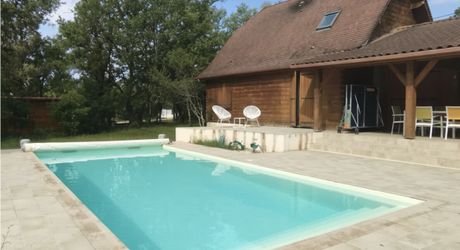 Vallée de la Dordogne, maison contemporaine 3 chambres, piscine chauffée au sel, terrain clos 1270m².
