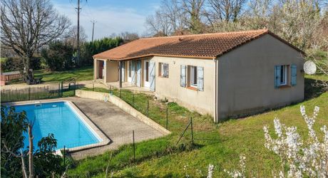 Charmante maison de plain-pied avec piscine et vue campagne près de Cazals
