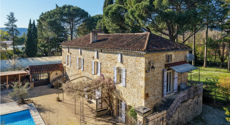 Stunning Renovated Estate with Guest House, Parkland and Pools in the Heart of the Lot Valley