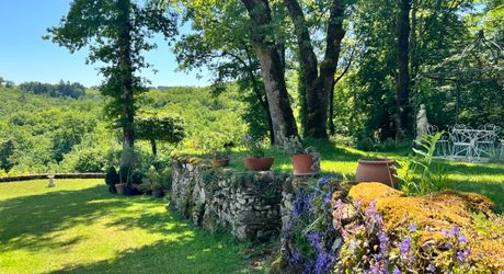 UNE PROPRIÉTÉ CAPTIVANTE COMPRENANT UNE IMPRESSIONNANTE MAISON PRINCIPALE, UNE TOUR ET UN STUDIO APPARTEMENT, 2 BELLES MAISONS D'AMIS, PISCINE ET GARAGE, SUR PLUS DE 7 HECTARES AVEC UNE VUE À COUPER LE SOUFFLE, ENTRE LES EYZIES ET SARLAT. PF90328