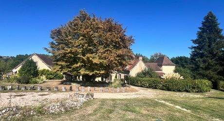 CHARMANT ENSEMBLE EN PIERRE. CADRE TRANQUILLE MAIS À SEULEMENT 2 MIN DES COMMODITÉS. MAISON PRINCIPALE, GRANDE MAISON D'AMIS, PISCINE, SUPERBE GRANGE SUR 3,3 HECTARES DE TERRAIN. PF90330