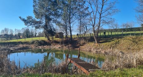 Ancien domaine agricole de 20 hectares avec nombreuses dépendances, source et étangs