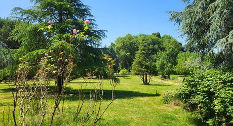 En hauteur, maison périgourdine et sa maison d'amis