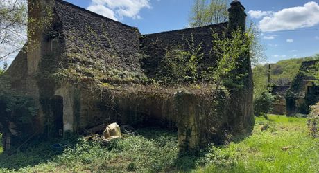 Très bel ensemble périgourdin aux toitures de lauzes a restaurer.
