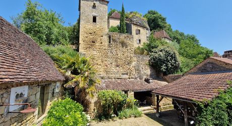 Propriété de charme avec dépendances, piscine et jardin dans un hameau.
