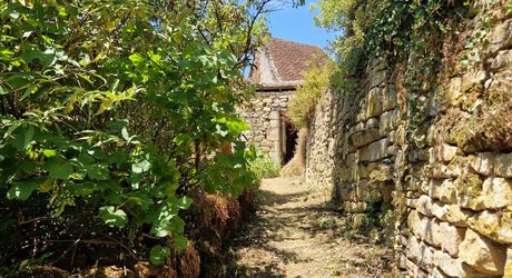 Propriété de charme avec dépendances, piscine et jardin dans un hameau.