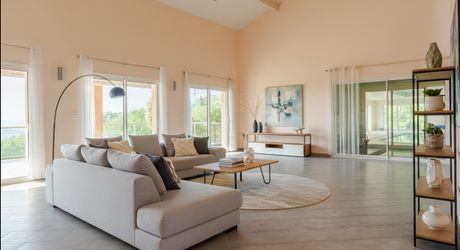 Demeure contemporaine, piscine intérieure, et terrain clos