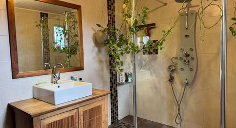 Maison ossature bois avec vaste séjour, suites, piscine et panneaux solaires