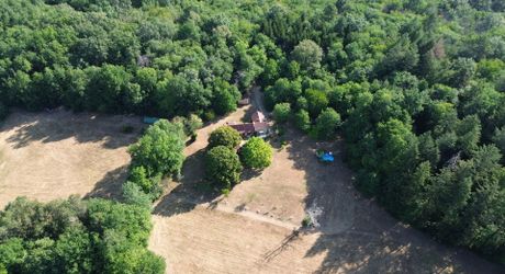 Ensemble périgordin rénové, ses deux roulottes et terrain de plus de 4 ha.