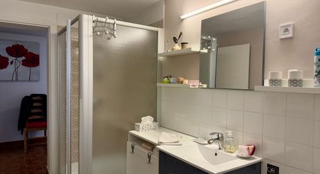Maison en pierre rénovée avec jardin, appartement indépendant et garage – Commerces à pied