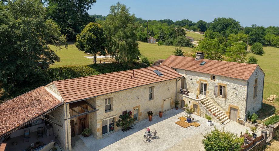EXCLUSIVITE - SECTEUR CAZALS - Charme et authenticité pour cette Propriété de caractère restaurée sur 2251 m² arborés avec piscine