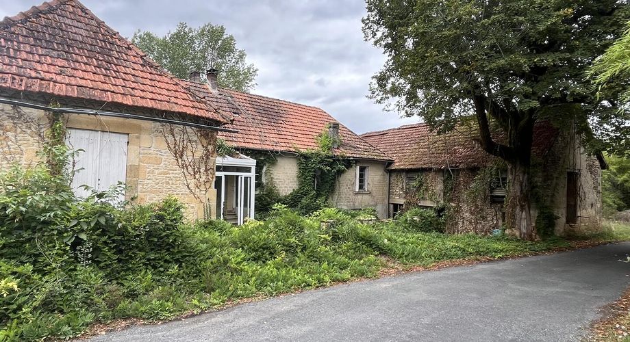 Entre Sarlat, Montignac et les Eyzies, sur la commune de Tamnies, ancien corps de ferme à rénover entièrement.