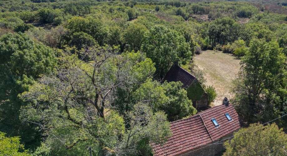 Sur les hauteurs de la vallée du Céou, bel ensemble de 2 maisons et piscine sur terrain de 7000m².