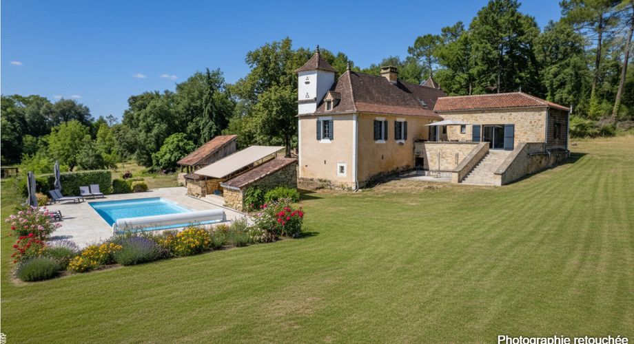 EXCLUSIVITÉ – Propriété de caractère avec piscine et dépendances sur 1,3 hectare – Secteur Gourdon, Lot