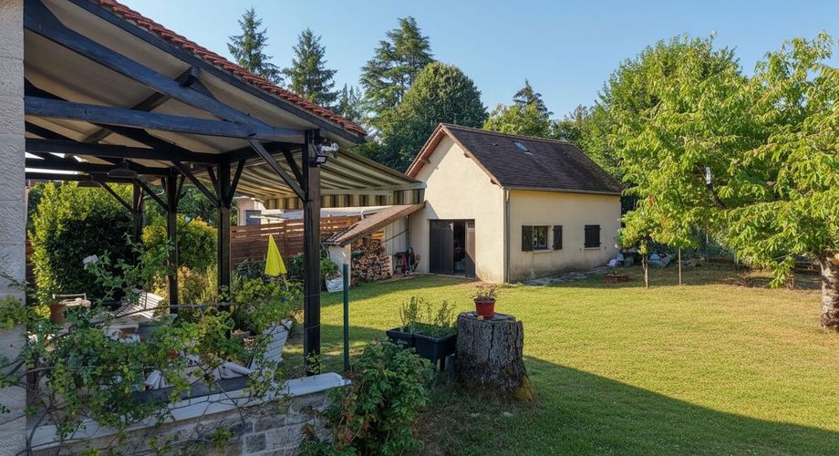Souillac centre – Maison de ville en excellent état avec jardin, garage et appartement indépendant