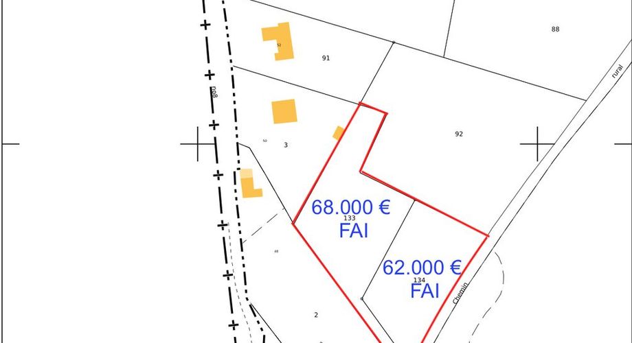 Terrain constructible à vendre à Trélissac, 1916 m² 