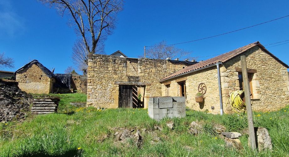 Perigord Noir, Projet en pierres du pays, en cours de renovation et  début d'extension sur joli terrain clos de murets