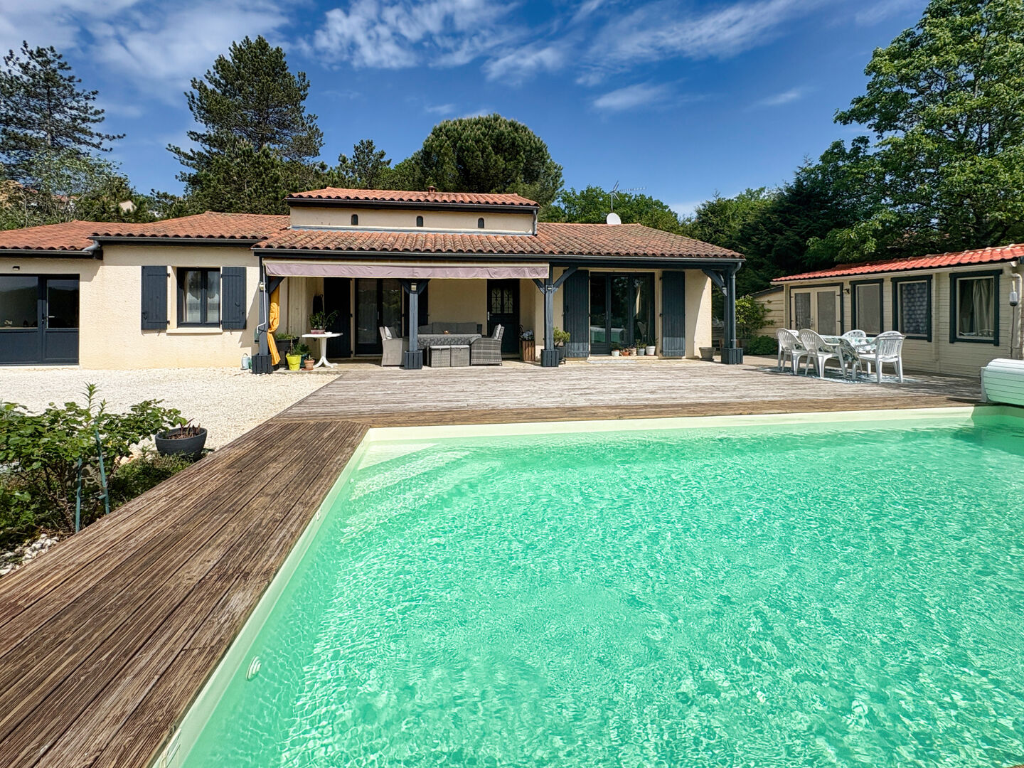 SECTEUR CASTELNAUD - Maison de plain pied avec vue dégagée et piscine